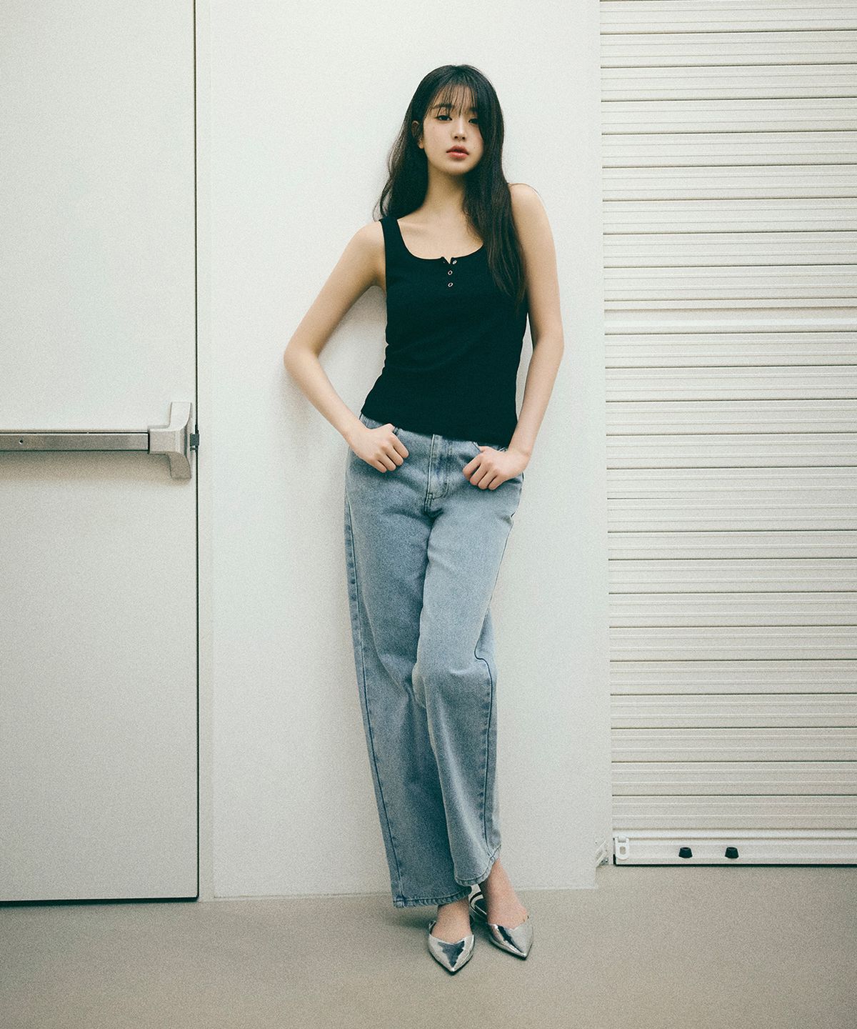 로라로라(ROLAROLA) NUBASIC CLASSIC FIT DENIM PANTS LIGHT BLUE