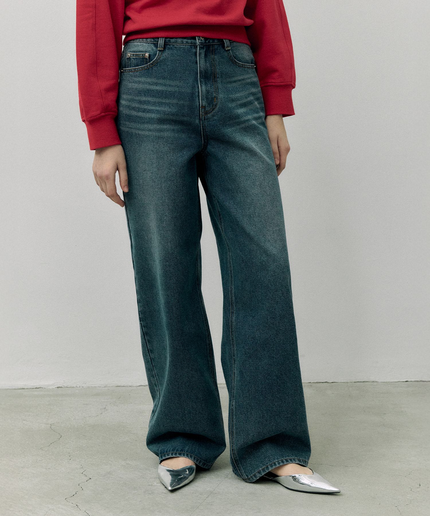 ★ rolarola★ SEMI WIDE OVERALL DENIM PANTS BLUE 5008274977 SEMI LOW RISE DENIM PANTS BLUE - ROLAROLA | 60% - Asian