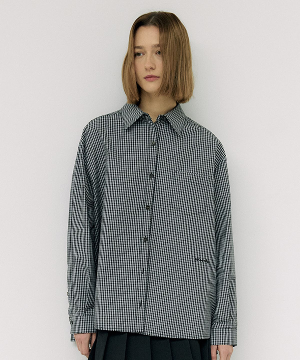 로라로라(ROLAROLA) CLASSIC CHECK SHIRT BLACK