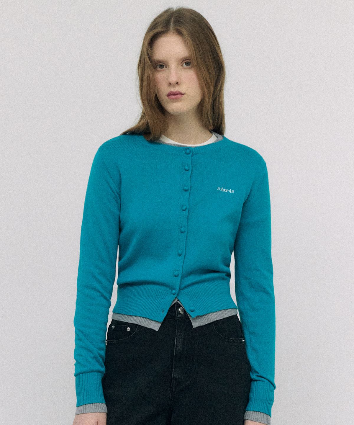 로라로라(ROLAROLA) ROLA BASIC ROUND CARDIGAN BLUE