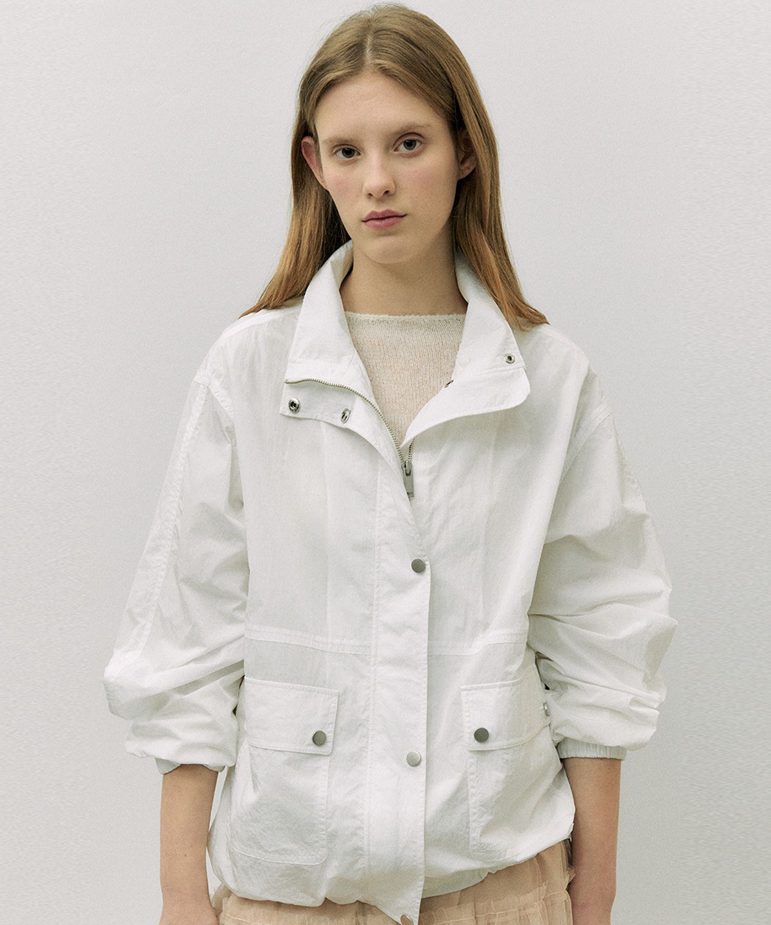 ★送料・関税込★ROLAROLA★NON COLLAR BUTTON JACKET★ MUSINSA | ROLAROLA NON COLLAR BUTTON JACKET IVORY