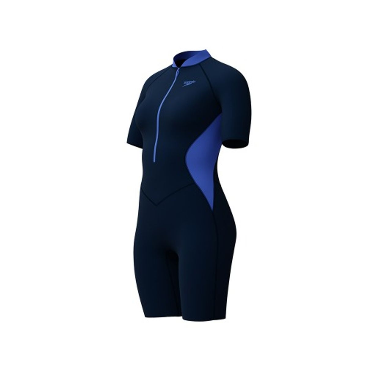 스피도(SPEEDO) 여성 5부 지퍼 프론트 반팔 (아시안핏)(8-00325215334)
