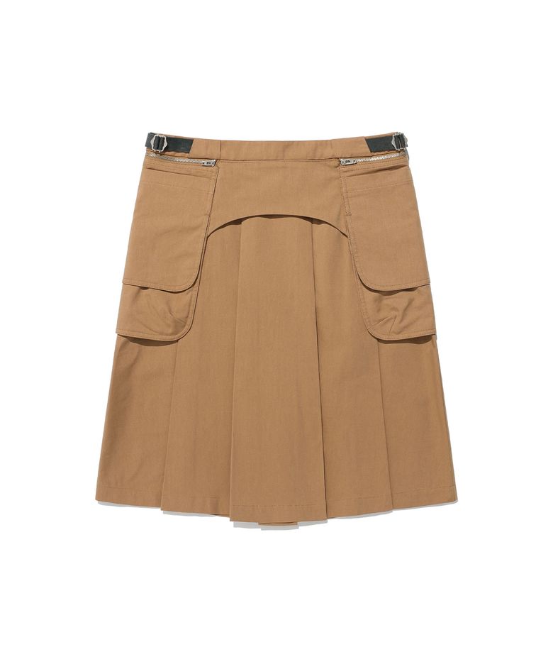 FFATS PLEATS BELT POCKET SKIRT_BEIGE(NG2FSUPA91A)