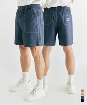 [빅사이즈]라이트 브리즈 스티치 워크 반바지