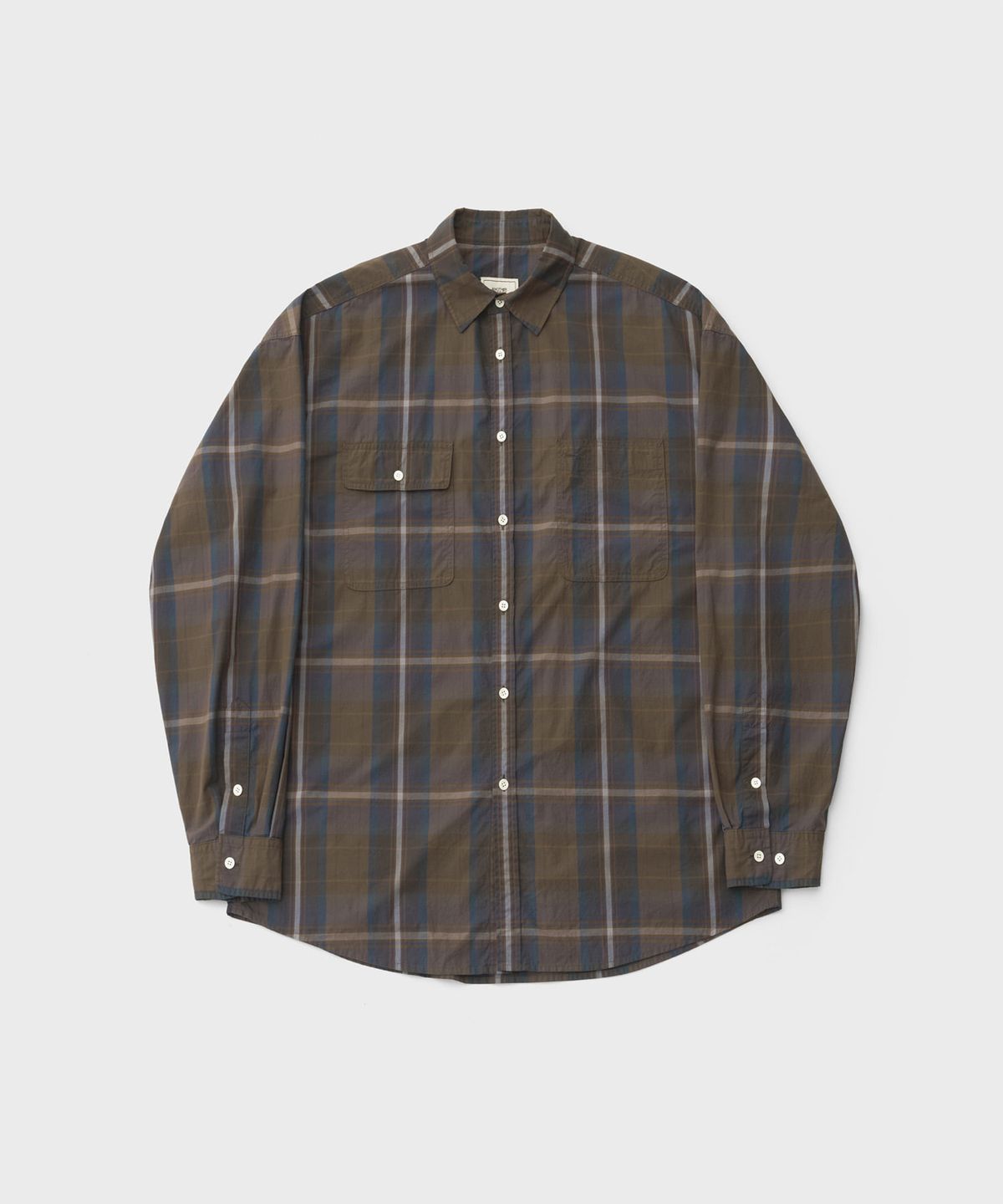 어나더 오피스(ANOTHER OFFICE) Portland Check Shirt (Brown Blue)