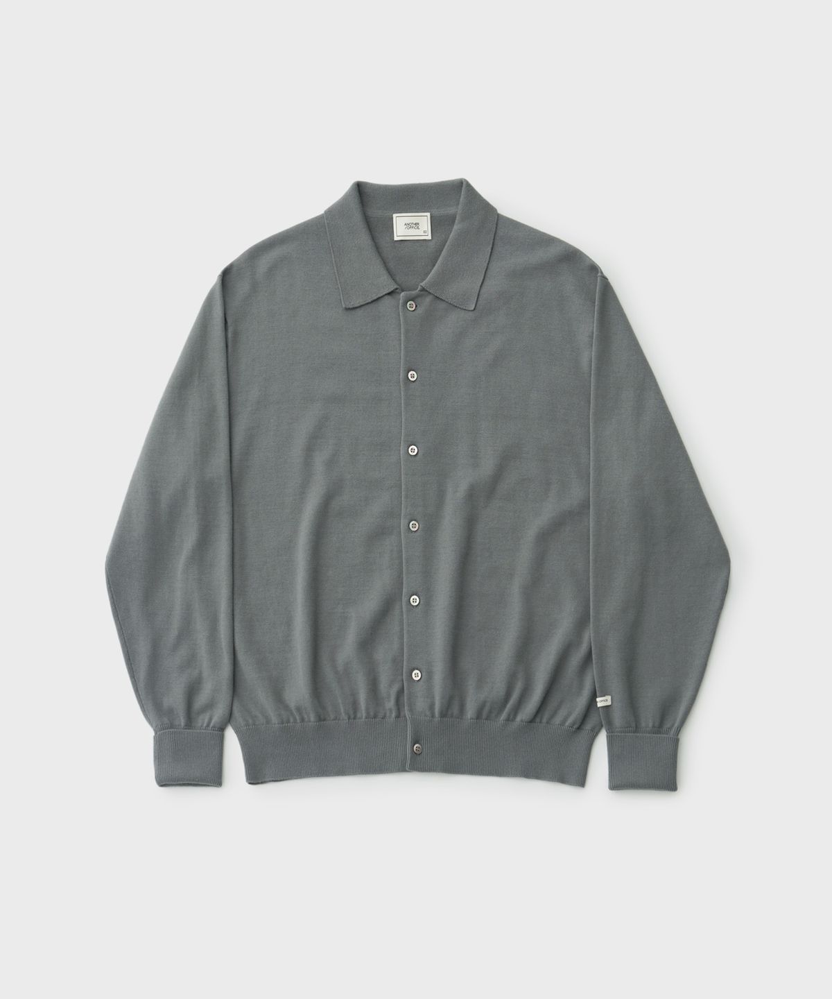 어나더 오피스(ANOTHER OFFICE) Scape Knit Polo Cardigan (Gray)