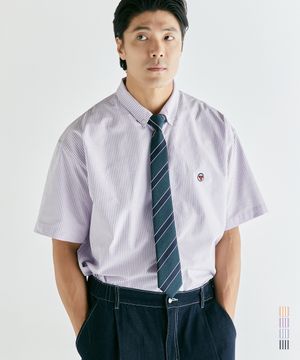 [빅사이즈]BVM 스트라이프 옥스포드 반팔 셔츠