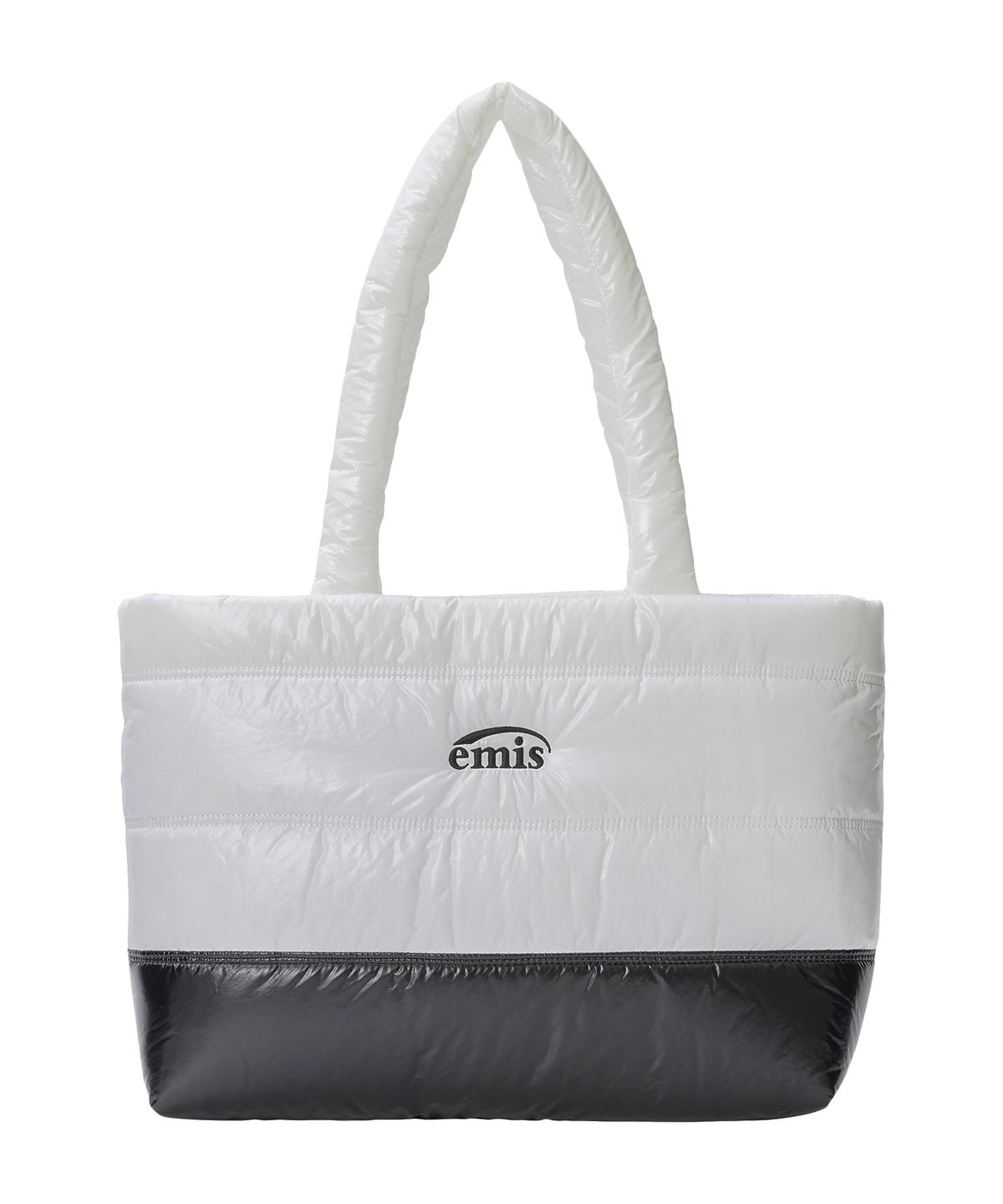 이미스(EMIS) GLOSSY PADDED TOTE BAG-WHITE
