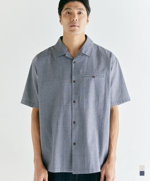 [빅사이즈]어반 스트라이프 오픈 셔츠