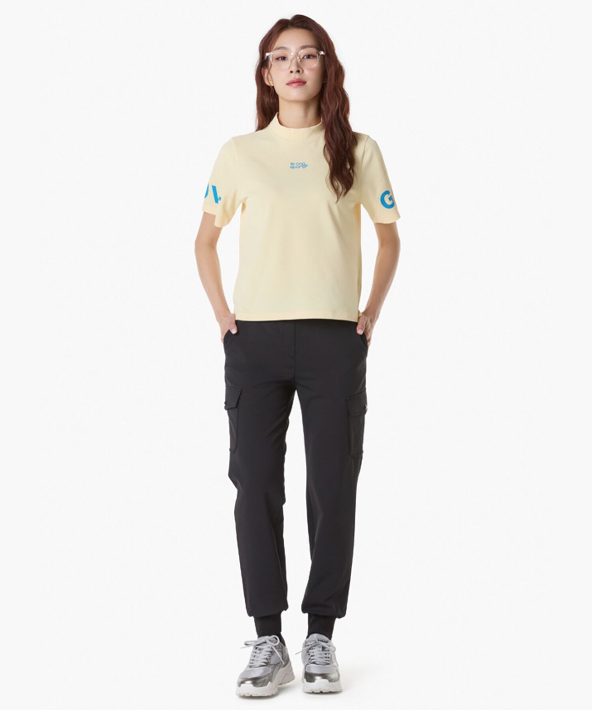 르꼬끄 골프(LECOQ GOLF) [ENJOY] 여성 아웃포켓 포인트 조거 팬츠 (GQ122LPT24)