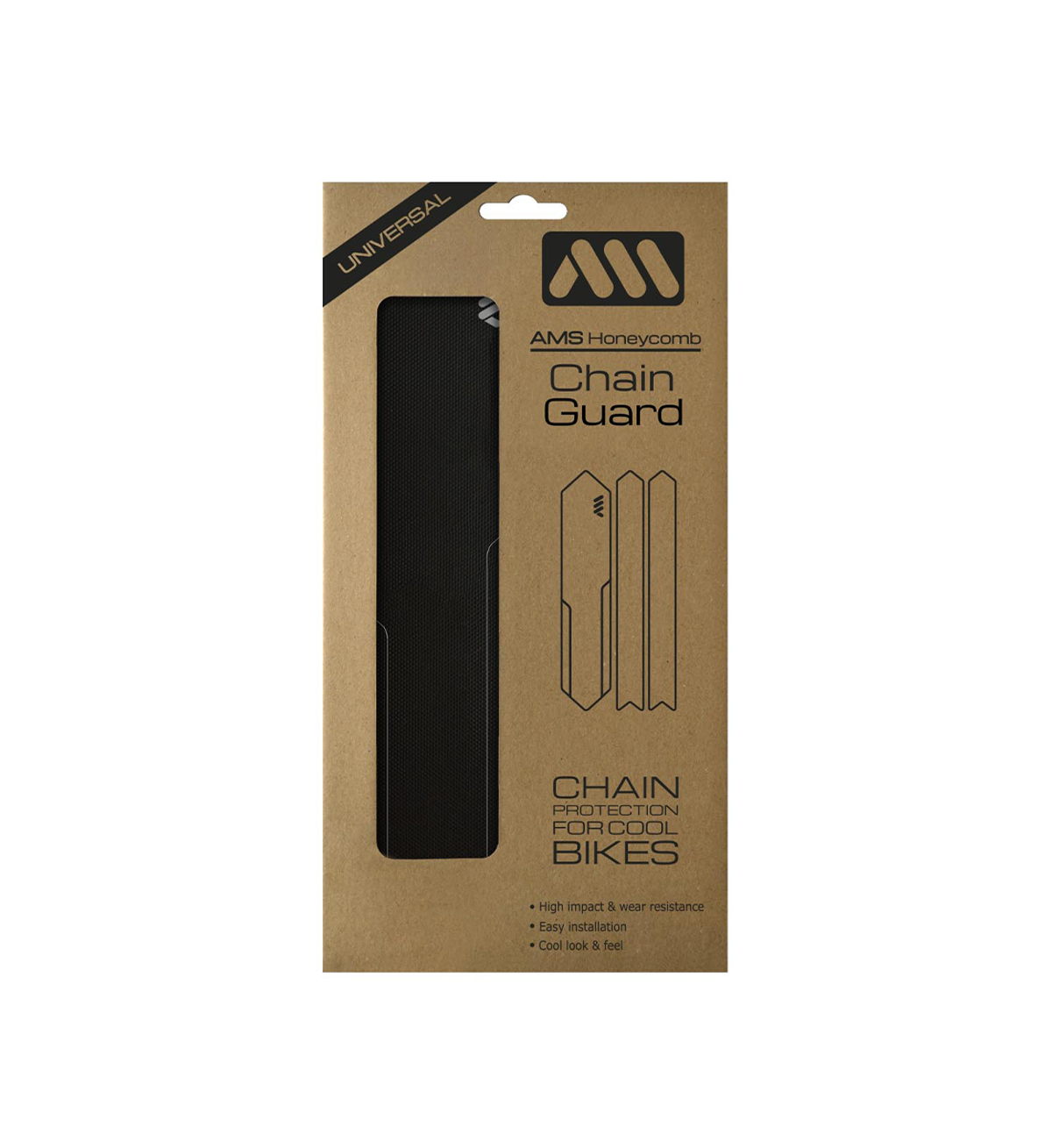 페달레(PEDALE) AMS Honeycomb Chain Guard. BLACK