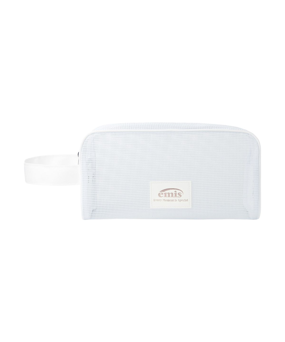 이미스(EMIS) PVC MESH BEACH POUCH-WHITE