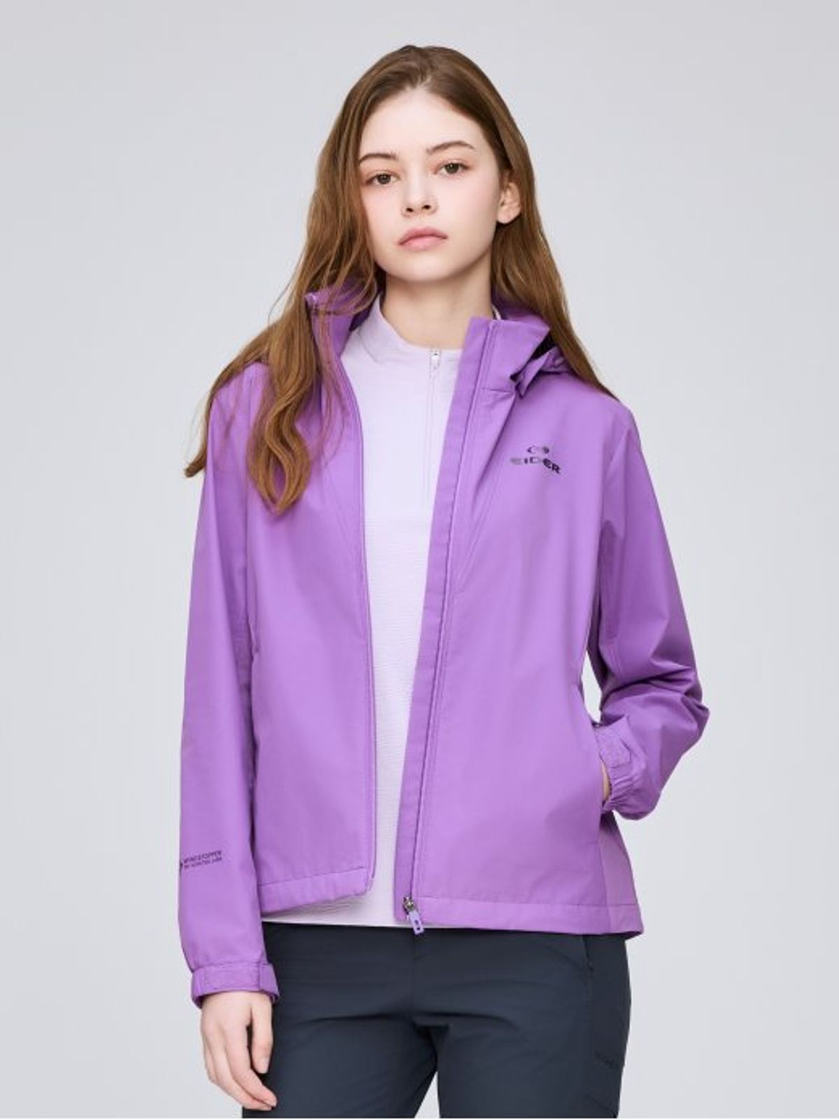 아이더(EIDER) AERO HIKE (에어로 하이크) 여성 윈드스타퍼 방풍 자켓_Violet