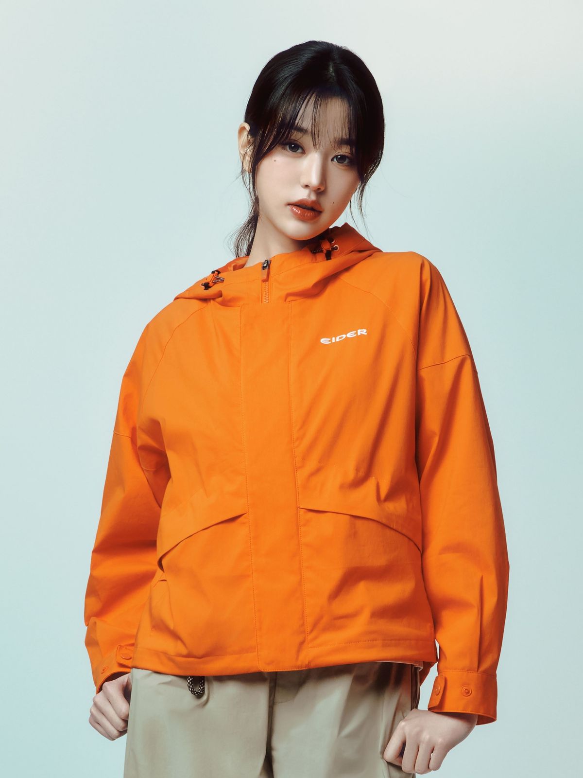 아이더(EIDER) RIDGE CORE (릿지코어) 여성 방풍 자켓_Orange