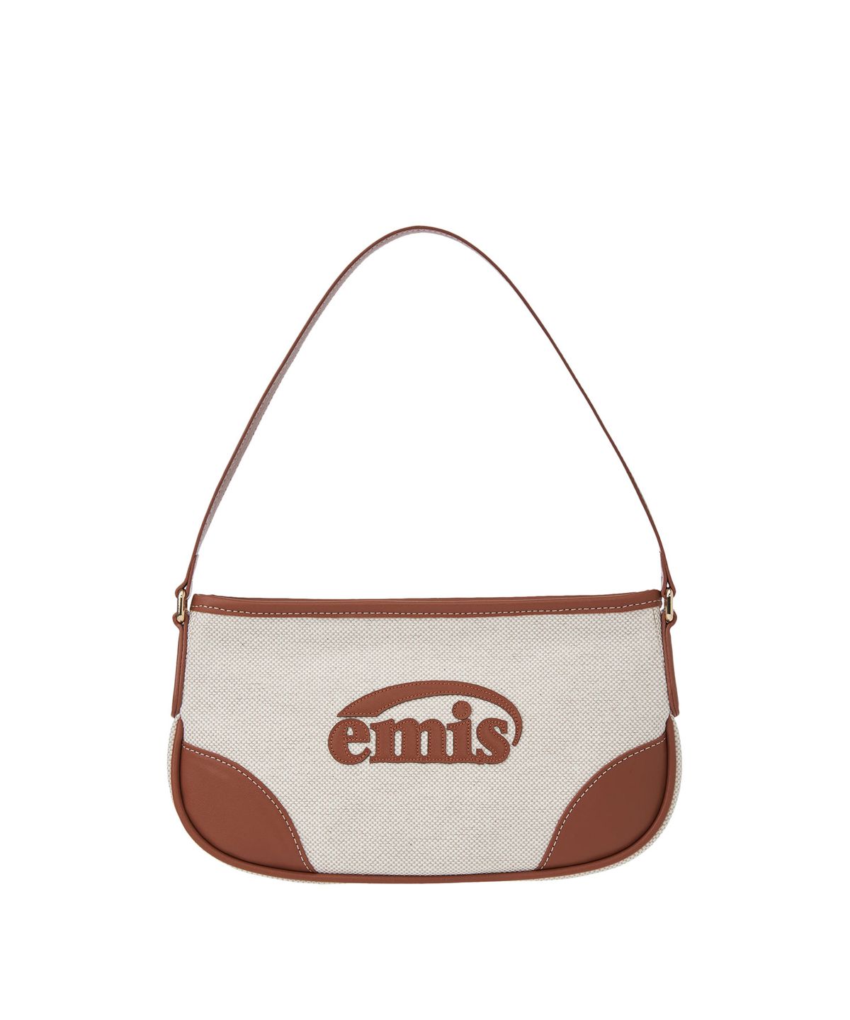 이미스(EMIS) CANVAS LEATHER MINI BAG-BROWN