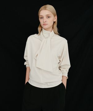 LANE TIE BLOUSE (IVORY)
