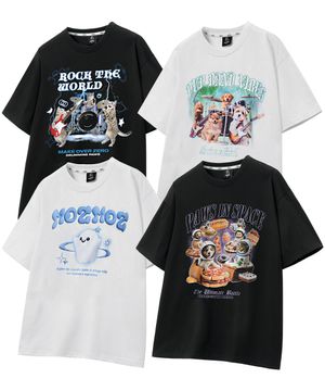 [SET] 디지털 시리즈 오버핏 반팔티셔츠