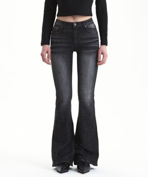 CAT WASHING DENIM PANTS BLACK