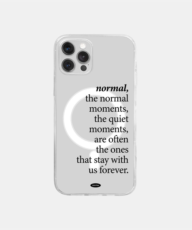 [Magsafe] Black Lettering Phone Case_Clear