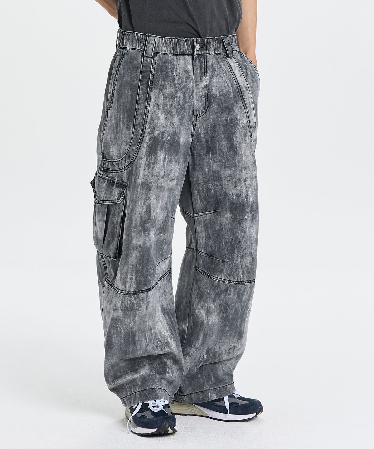 기철(KICHUL) Muddy buddy baggy wide pants (charcoal)