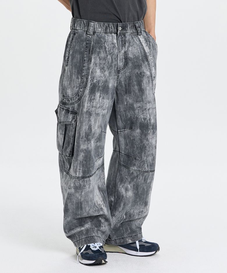 Muddy buddy baggy wide pants (charcoal)