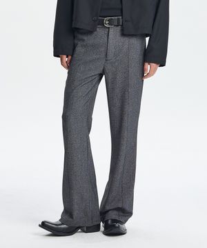 Yk 0605 boot cut slacks (grey)