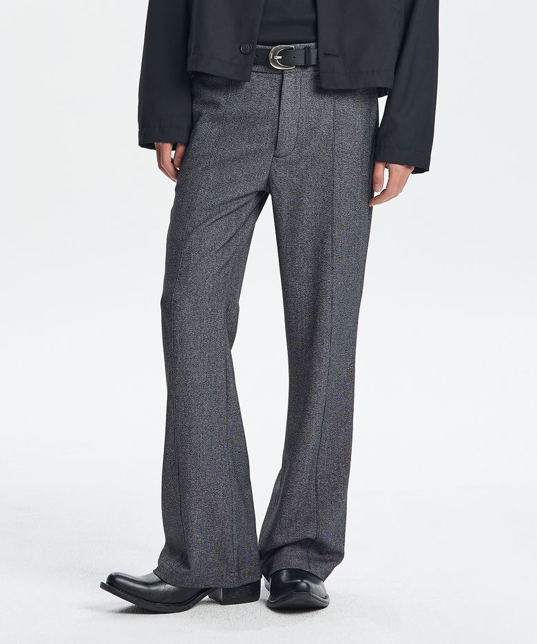 Yk 0605 boot cut slacks (grey)