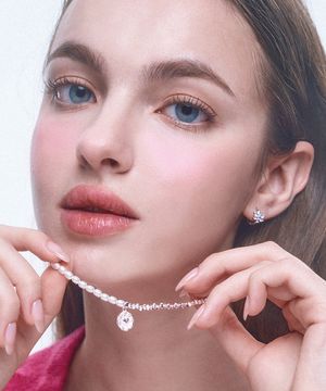 어텀 하트 하프펄 목걸이 / STJ-NS1527WG