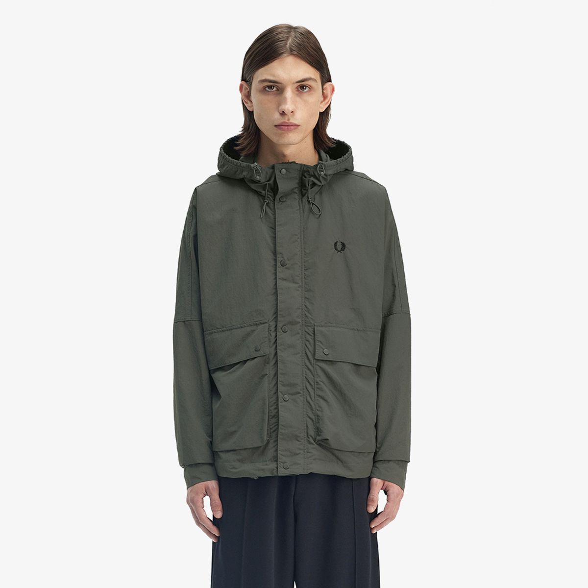 프레드페리(FRED PERRY) [Sport] 크롭 립스탑 파카 - 필드 그린 AFPM2518572-638