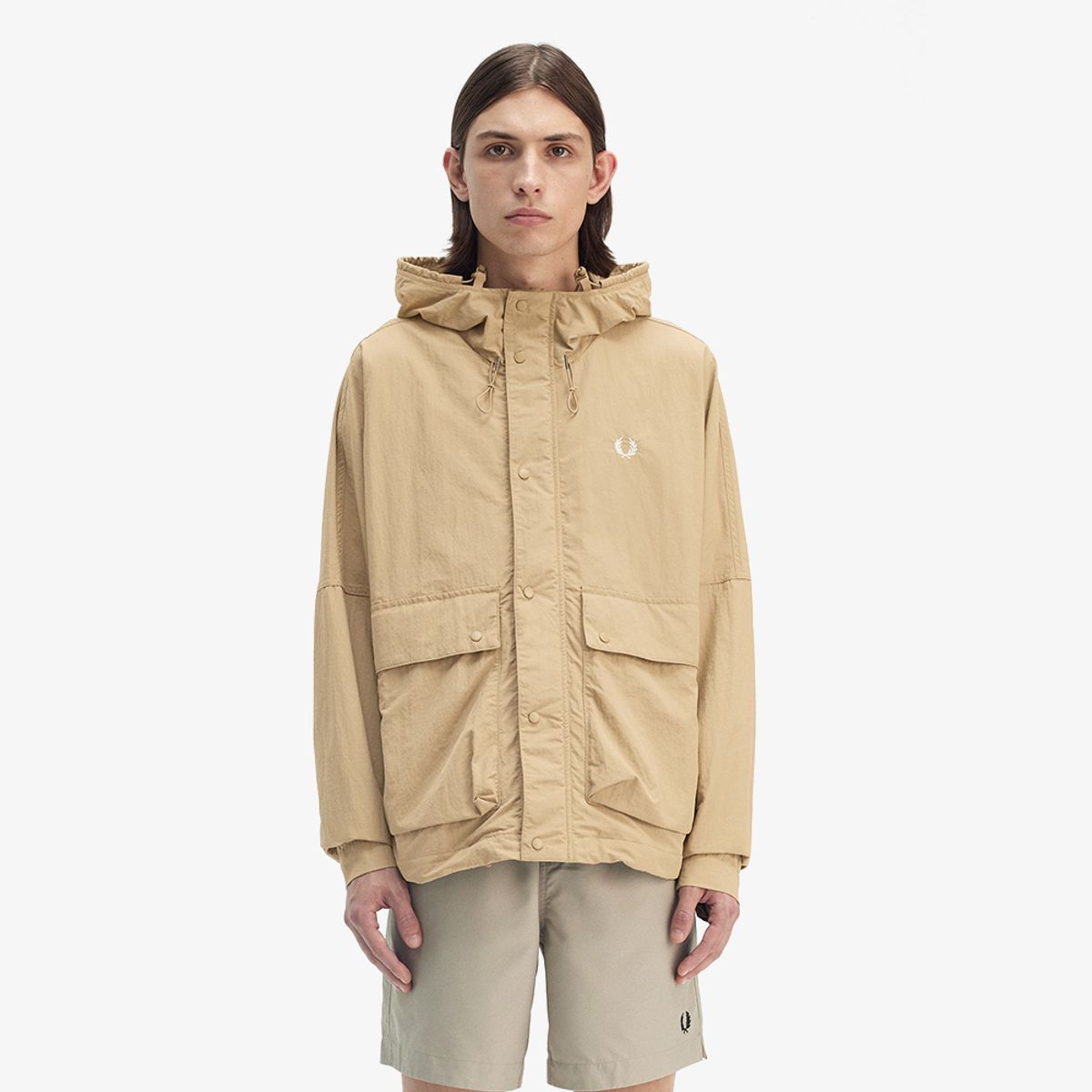 프레드페리(FRED PERRY) [Sport] 크롭 립스탑 파카 - 웜 스톤 AFPM2518572-363
