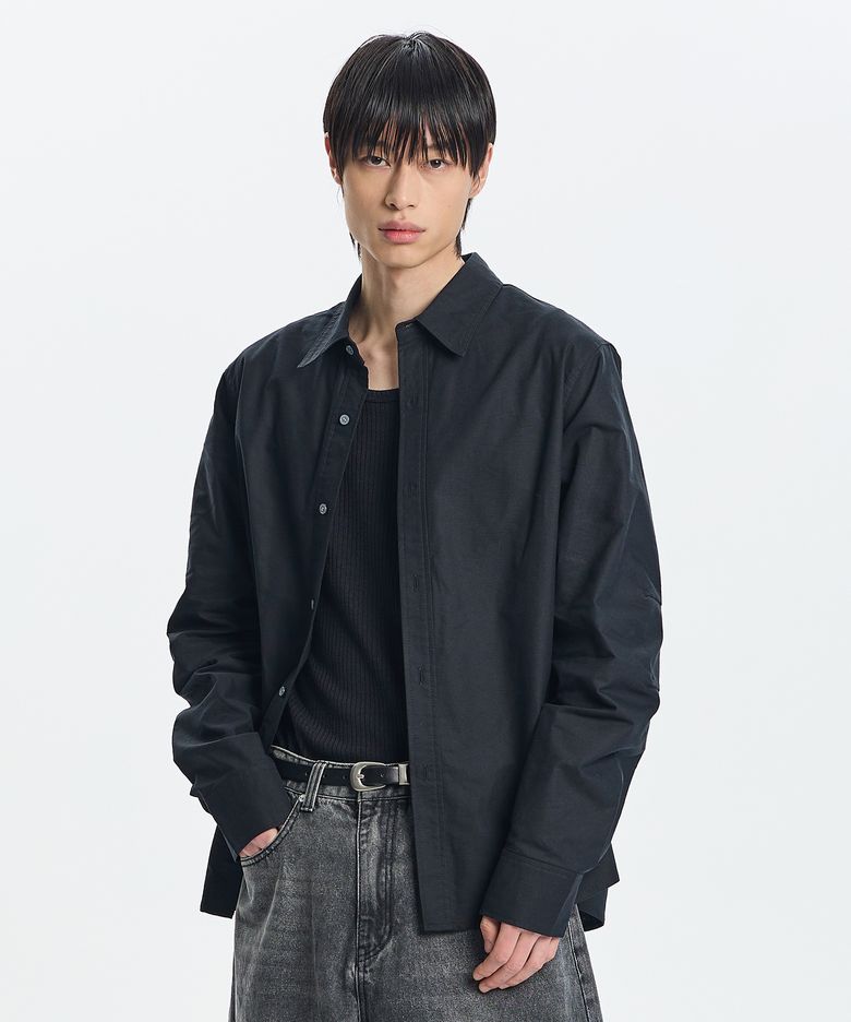 Tidy oxford shirt (black)