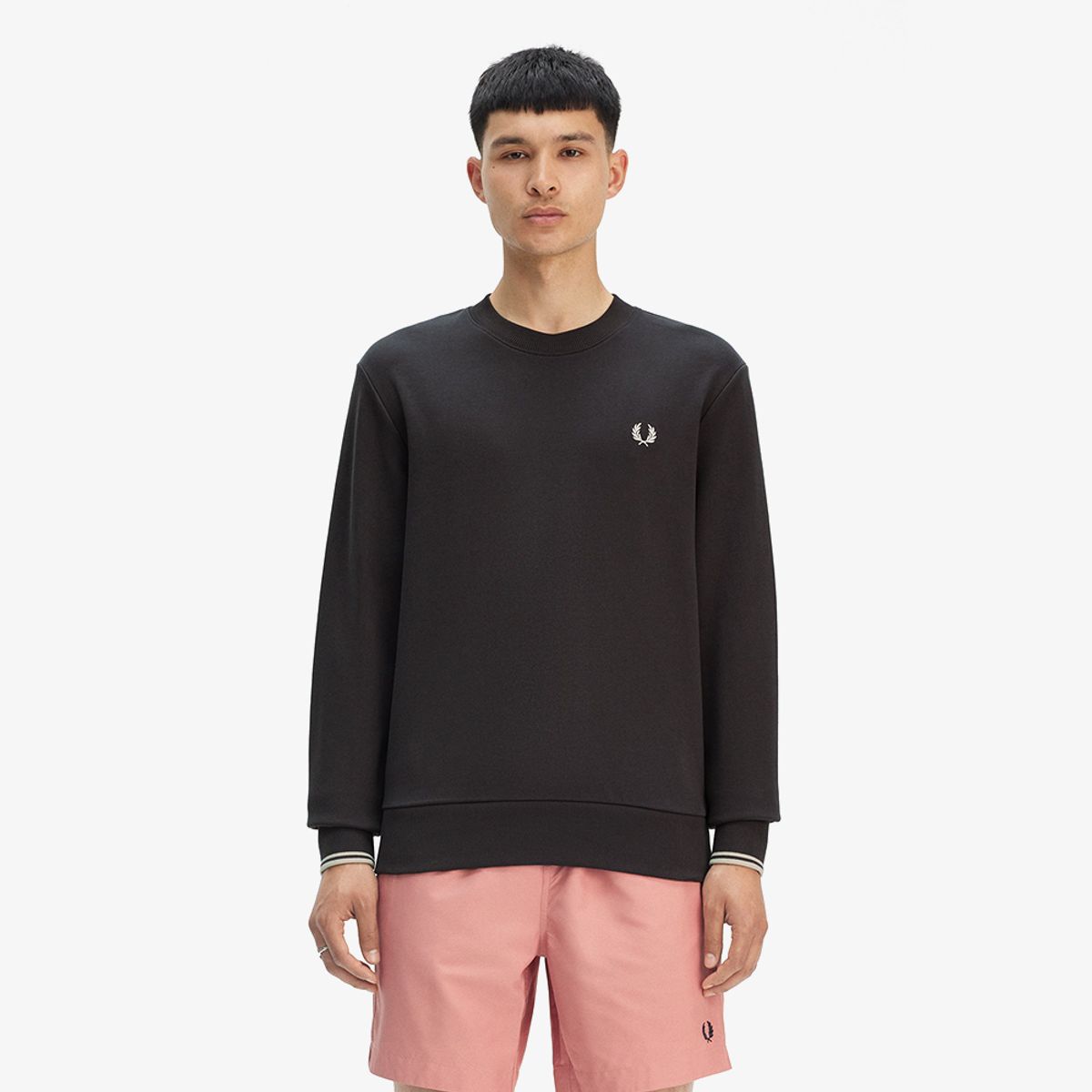프레드페리(FRED PERRY) [Baseline] 크루넥 스웻셔츠 - 앵커 그레이/오트밀 AFPM2517535-V56