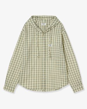 CHECK HOOD SHIRTS [LIME]