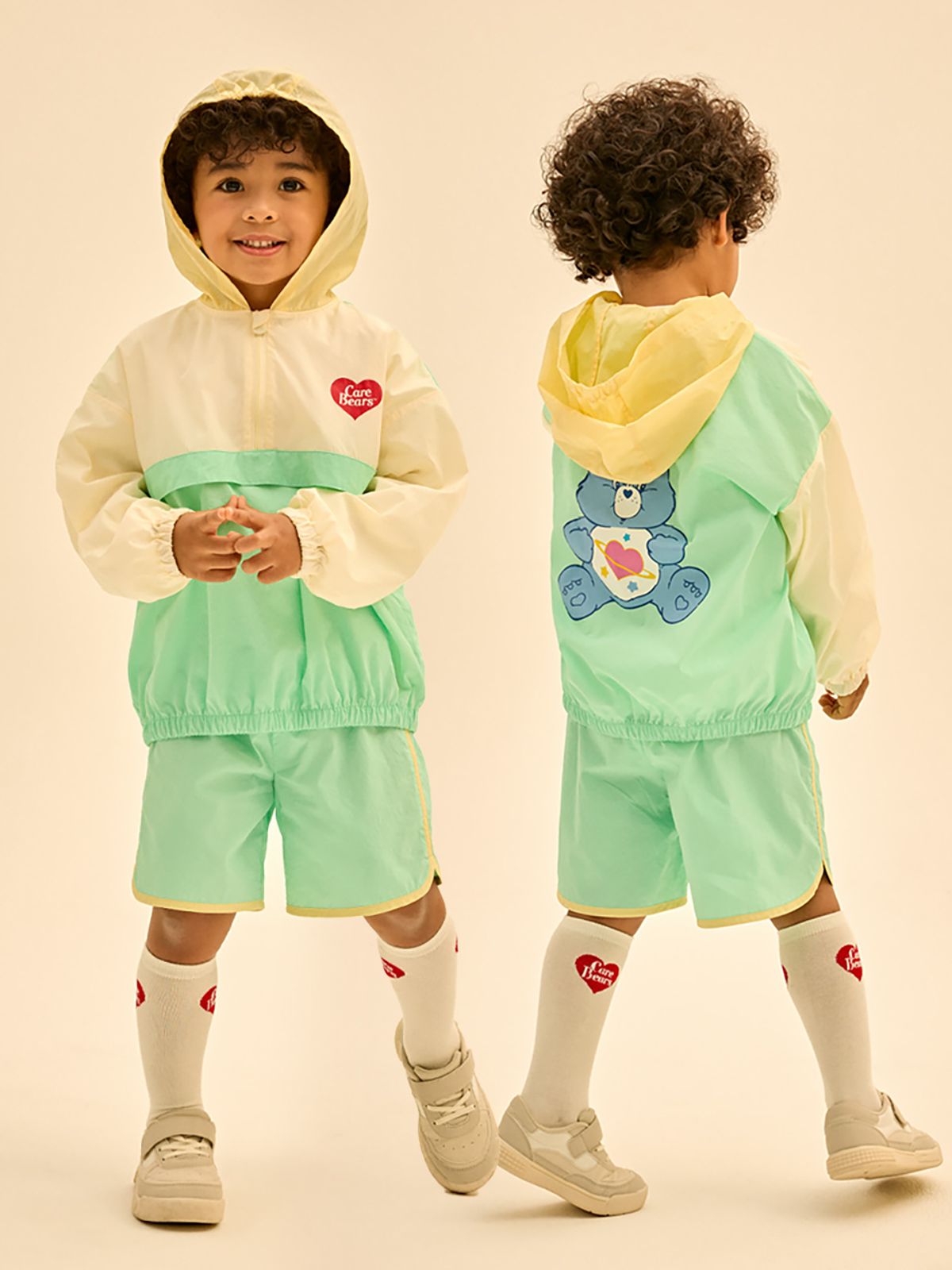 케어베어(CAREBEARS) 케어베어즈 컬러블럭 아노락 상하복