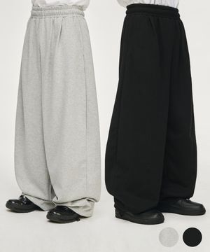 더블턱 와이드 트레이닝 팬츠[2COLORS]