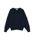 Cotton V-Neck Knit (Navy)