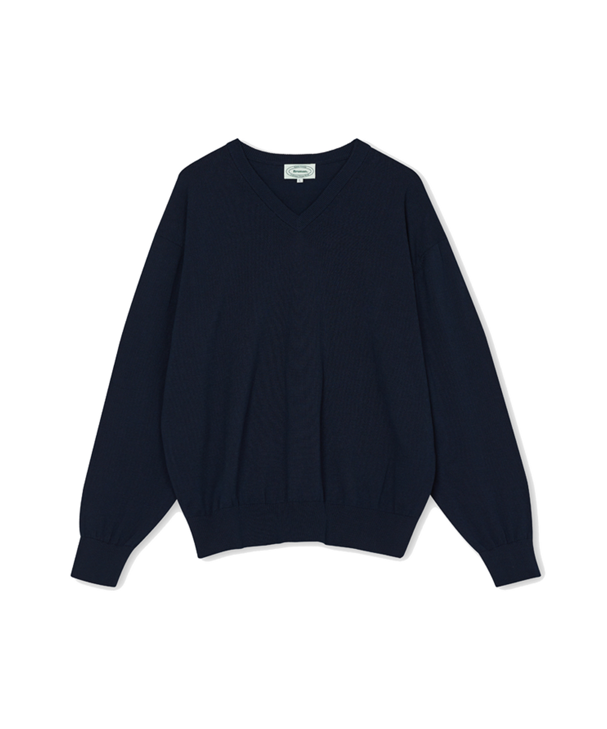 브루먼(BRUMAN) Cotton V-Neck Knit (Navy)