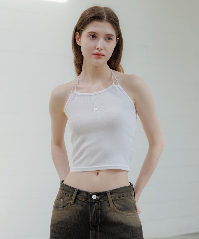 Strap Halter-neck Sleeveless