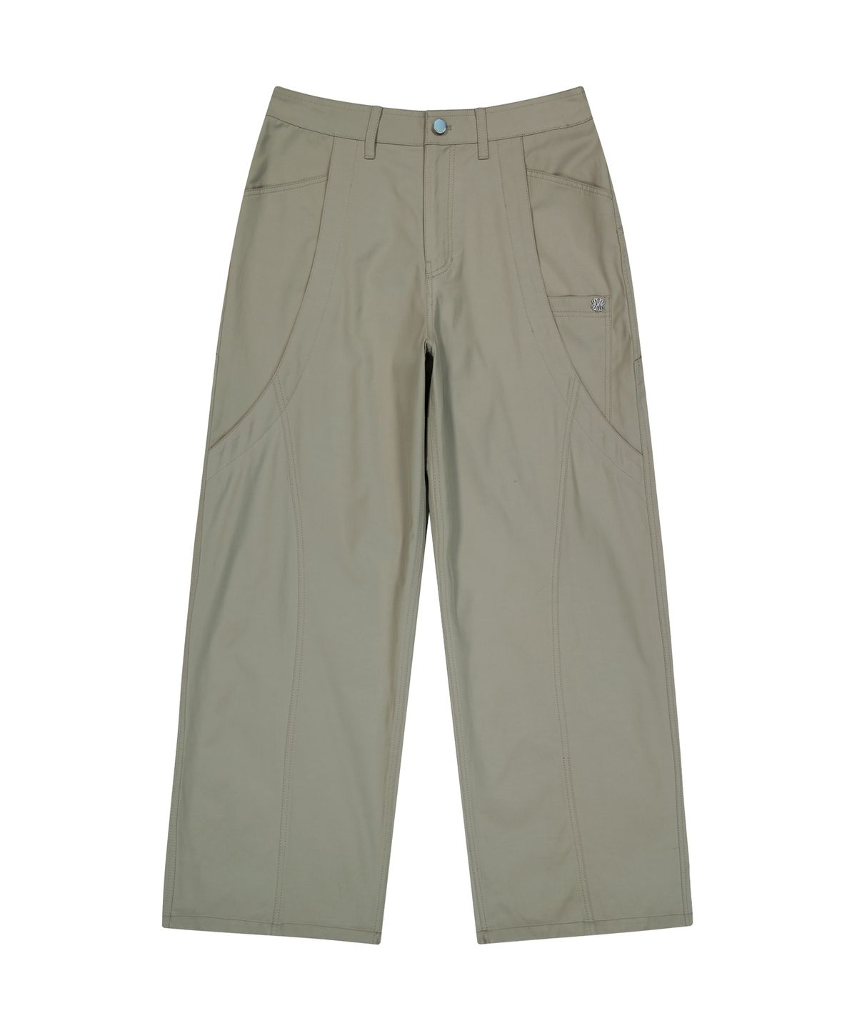 언지미크(UNGIMMICK) CURVED SEAM PANTS (BEIGE)