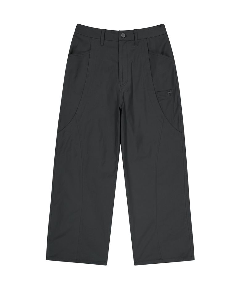 CURVED SEAM PANTS (CHARCOAL)