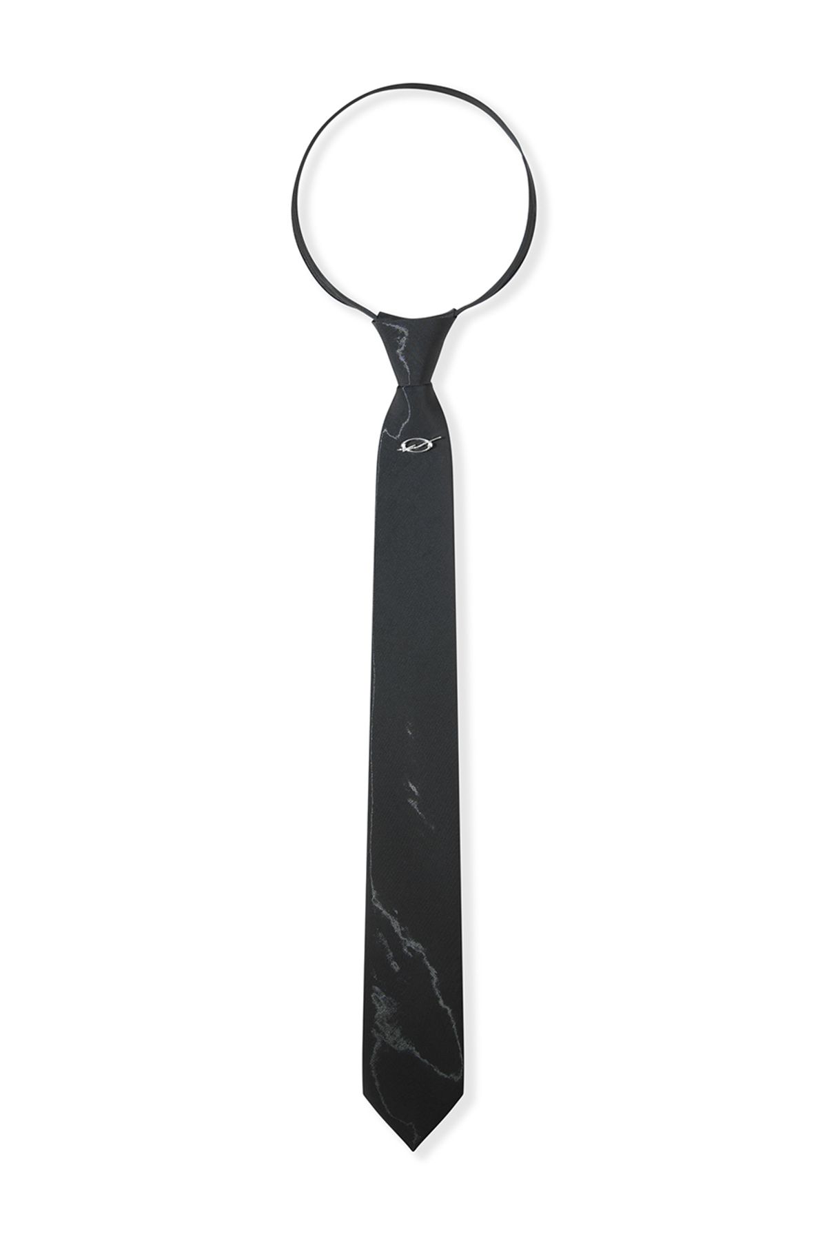 51퍼센트(51PERCENT) Metal Logo Necktie - Black