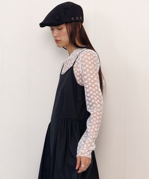 FLOWER LACE HOODIE_WHITE