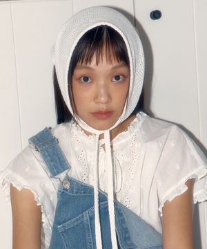 COTTON LACE HAIR KERCHIEF_WHITE