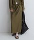 (우먼)브리즈 스트링 롱 스커트 카키
