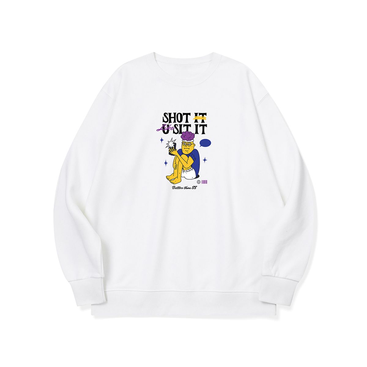베러댄88(BETTERTHAN88) btm65 OOTD 오늘의 인별 찰칵찰칵 그래픽 로고 맨투맨