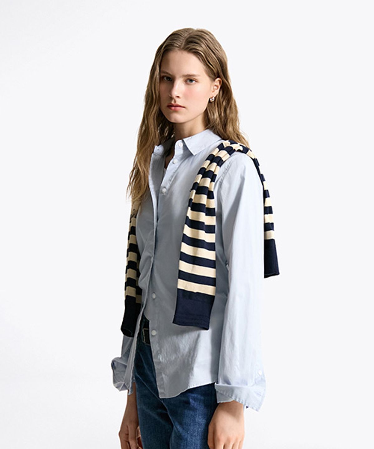 타미힐피거(TOMMY HILFIGER) 레귤러 스트레치 옥스포드 셔츠 (T22F0WSH01CWT2C1O)