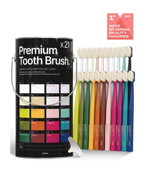 프리미엄 파스텔 이중 미세탄력 모 칫솔 21개입 선물세트