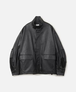 레더 필드 자켓 BLACK