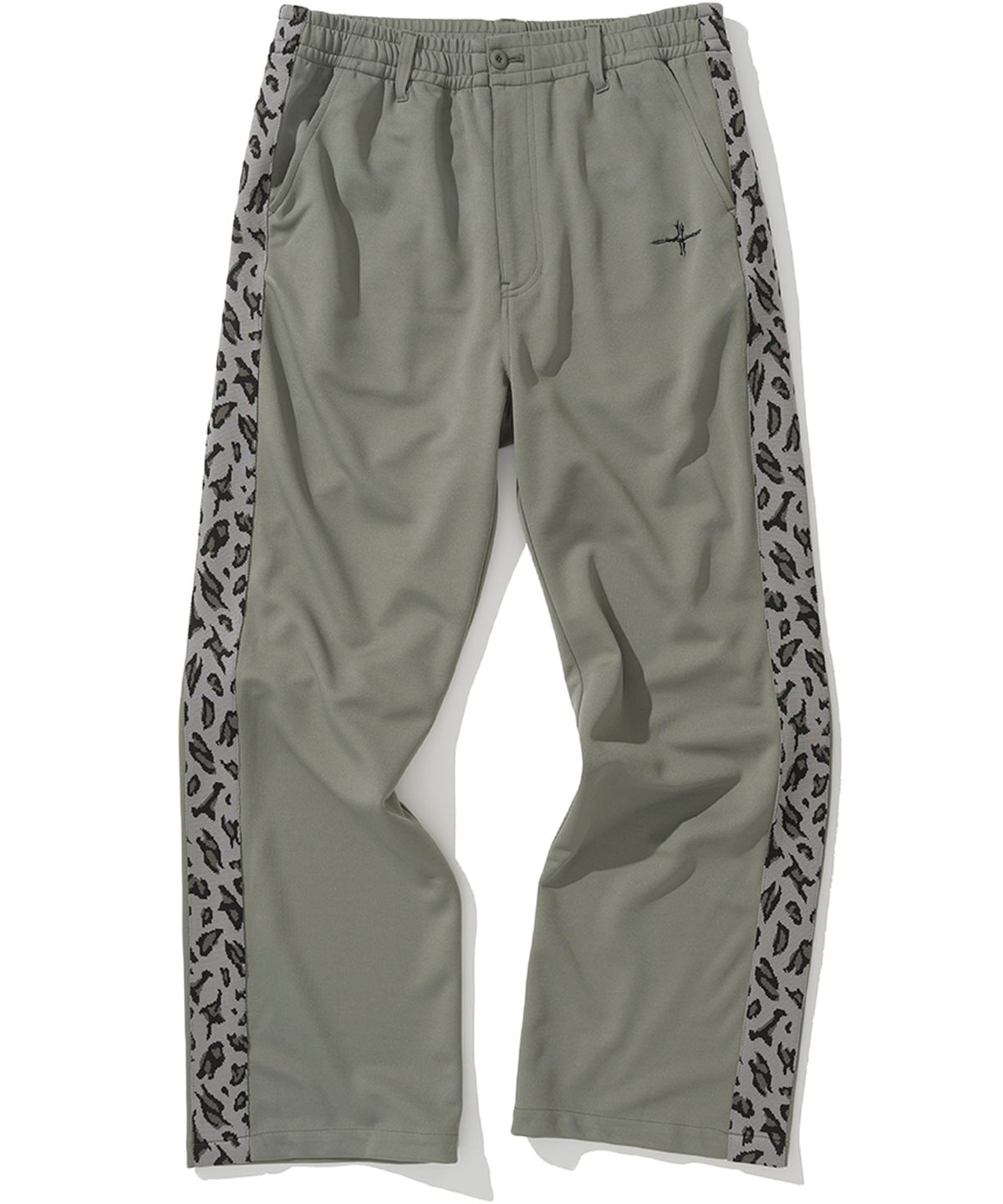 낫포너드(NOT4NERD) Leopard Side Line Track Pants - Khaki