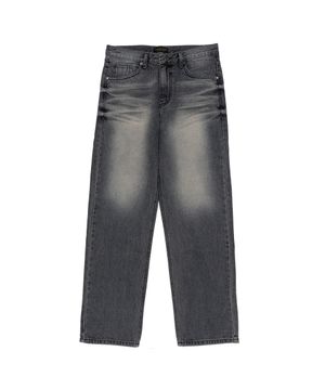 도밍고 워싱 세미 와이드 데님 팬츠 (그레이)